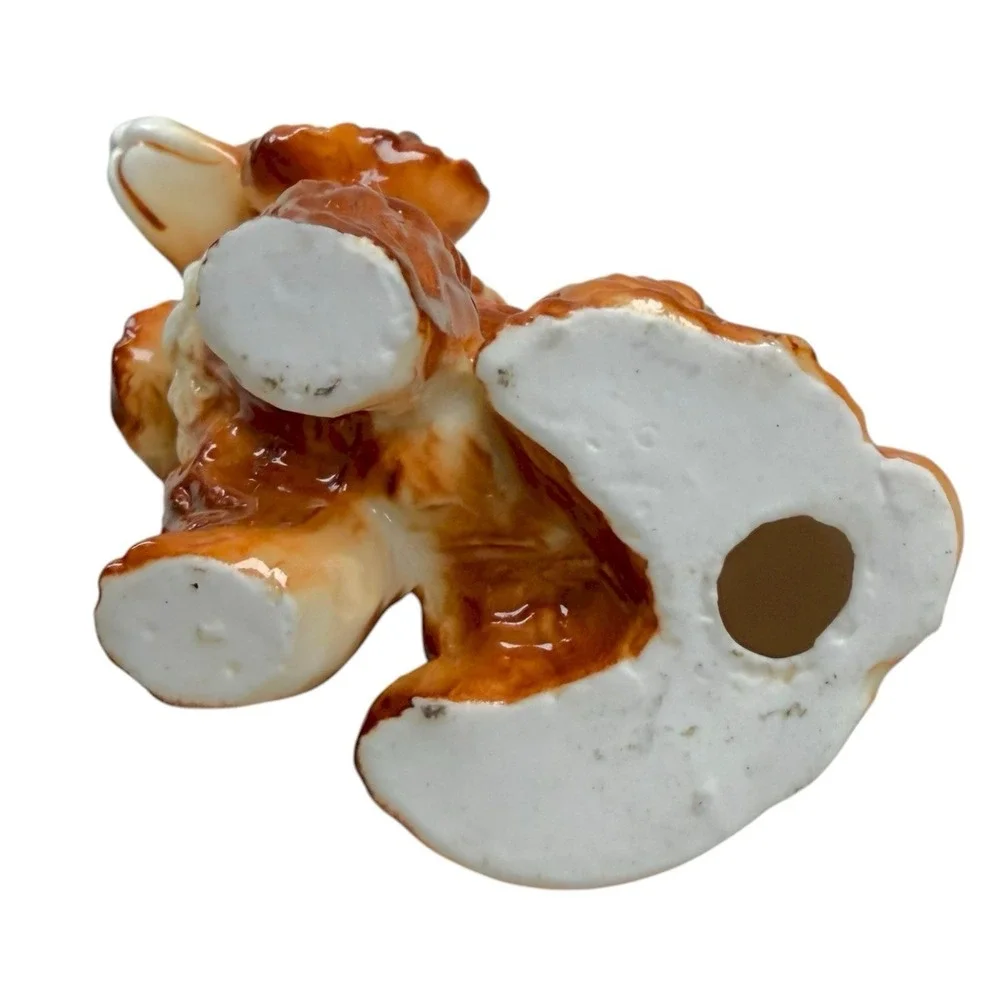 Vintage Cocker Spaniel  Ceramic Dog Figurine Brown /‎ White 3.25